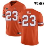 Women's Florida Gators #23 Jaydon Hill NCAA Jordan Brand Orange Authentic Stitched College Football Jersey ROH6662XO